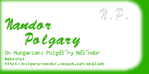 nandor polgary business card